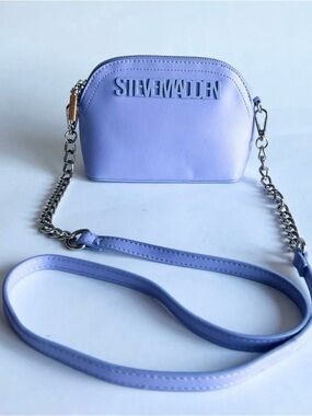 Steve Madden Lavender Polyurethane Leather Small Crossbody Shoulder Bag Tote